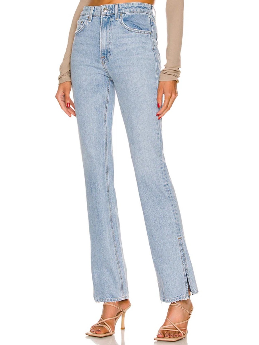EB Denim - Harlow Light Blue Flare Jeans with Side Slit - US 31